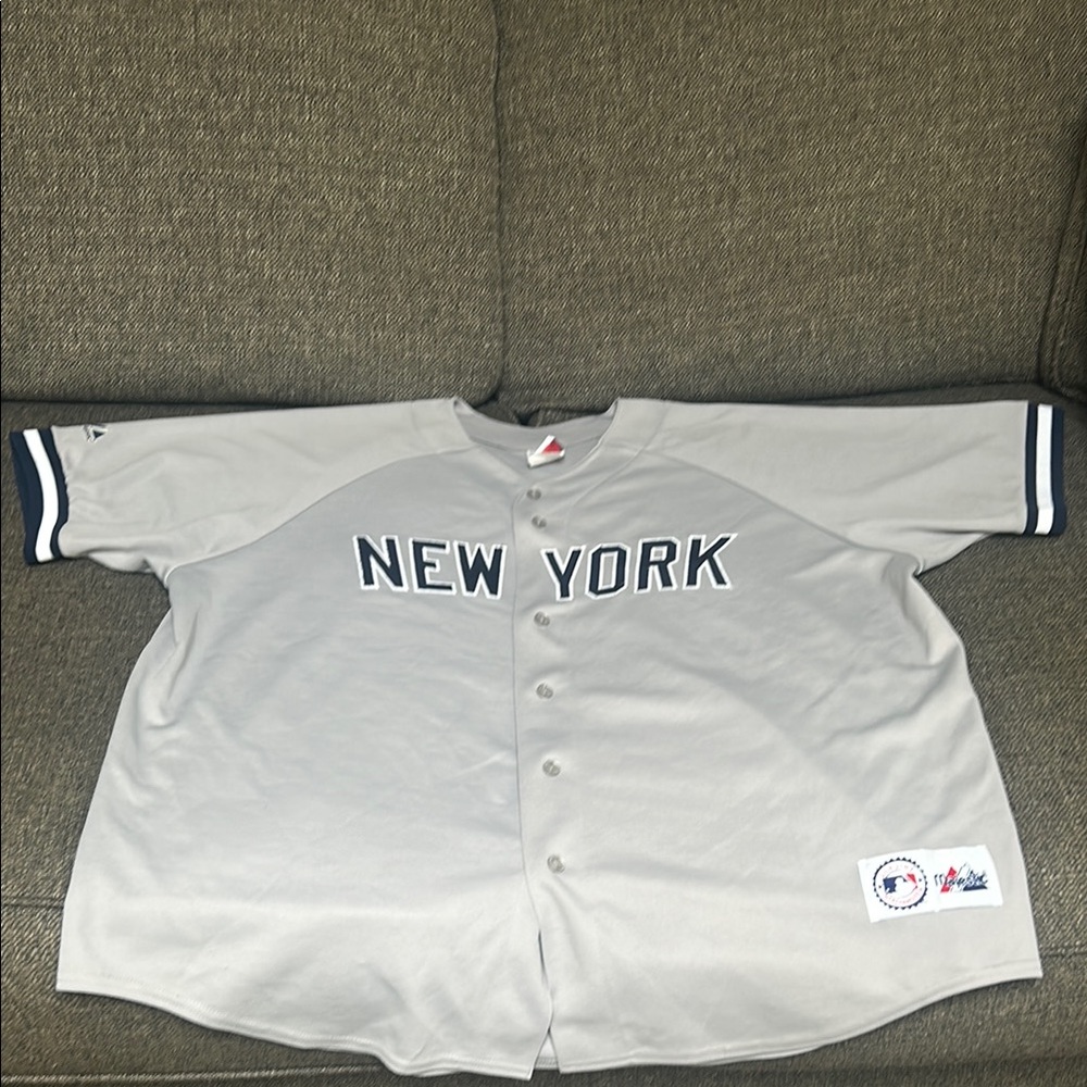 Majestic Gray New York Baseball Jersey